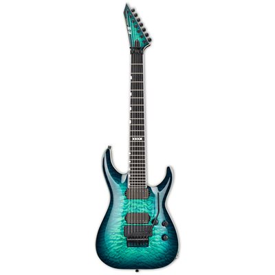 ESP E-II HORIZON FR-7 QUILTED MAPLE BLACK TURQUOISE BURST