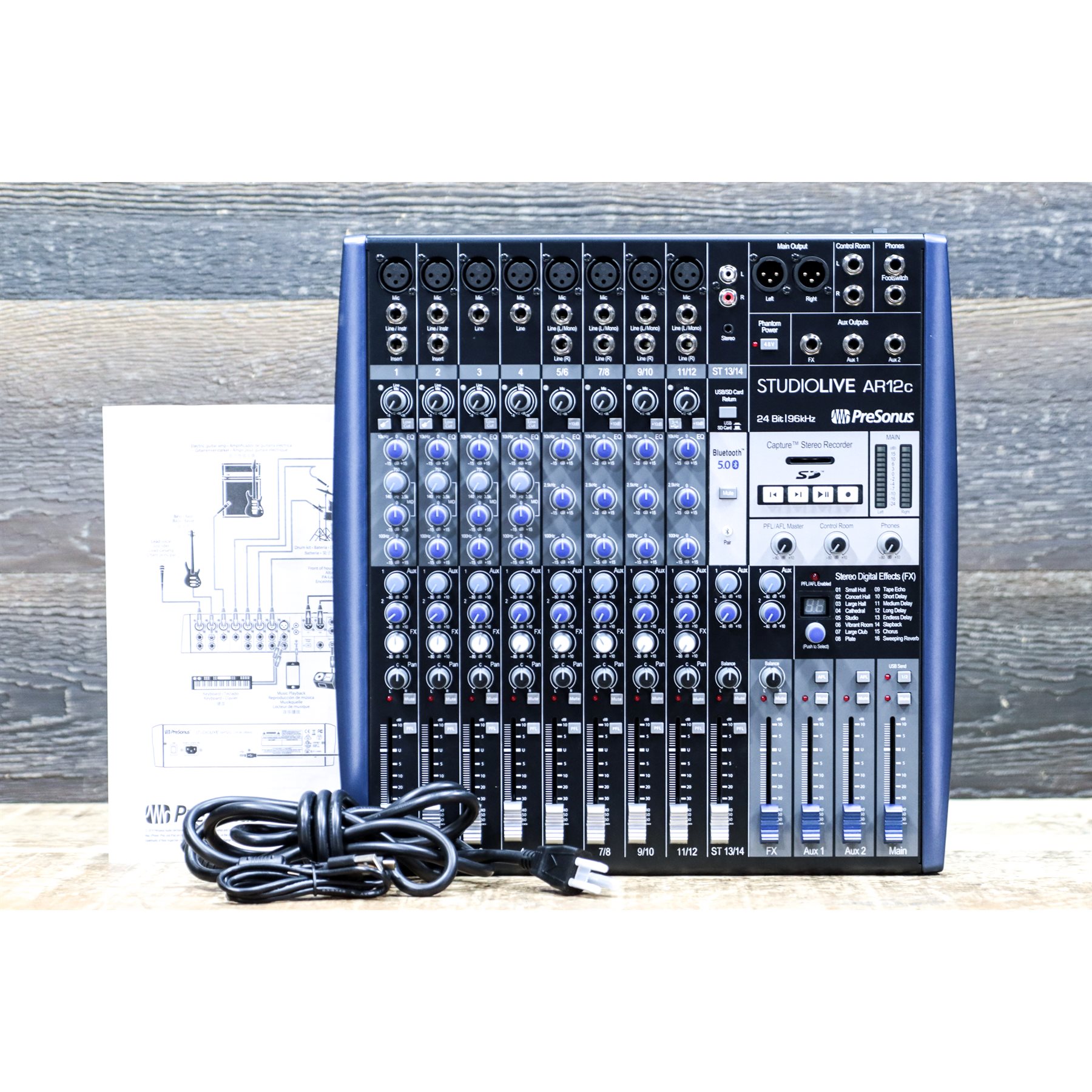PRESONUS STUDIOLIVE AR12C ANALOG MIXER 14X4 USB AUDIO RECORDING