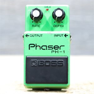 BOSS PH-1 PHASER SILVER SCREW BLACK LABEL MADE IN JAPAN PHASER EFFECT PEDAL