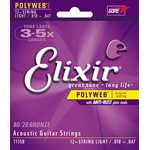 ELIXIR POLYWEB 11050 LIGHT ACOUSTIC 80-20 BRONZE - 12-53