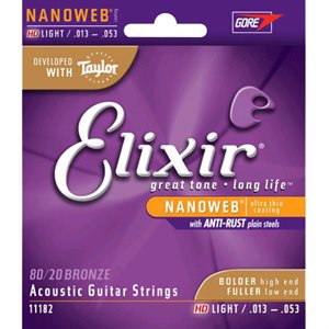 ELIXIR NANOWEB 11182 HD LIGHT ACOUSTIC 80-20 BRONZE - 13-53