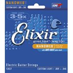 ELIXIR NANOWEB 12027 CUSTOM LIGHT ELECTRIC NICKEL PLATED STEEL - 9-46