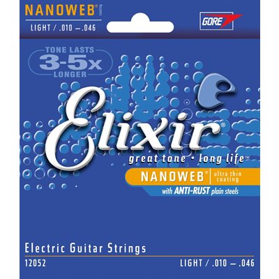 ELIXIR NANOWEB 12052 LIGHT ELECTRIC NICKEL PLATED STEEL - 10-46 ELIXIR NANOWEB 12052 LIGHT ELECTRIC NICKEL PLATED STEEL - 10-46