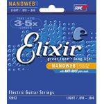 ELIXIR NANOWEB 12052 LIGHT ELECTRIC NICKEL PLATED STEEL - 10-46