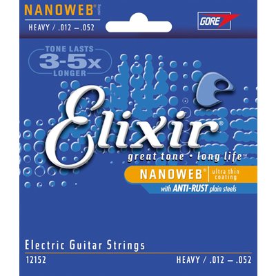 ELIXIR NANOWEB 12152 HEAVY ELECTRIC NICKEL PLATED STEEL - 12-52 ELIXIR NANOWEB 12152 HEAVY ELECTRIC NICKEL PLATED STEEL - 12-52