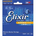 ELIXIR NANOWEB 12152 HEAVY ELECTRIC NICKEL PLATED STEEL - 12-52
