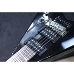 JACKSON KV3 KING V BLACK WITH ORIGINAL FLOYD ROSE BRIDGE ELECTRIC GUITAR AVEC ÉTUI SOUPLE