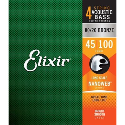 ELIXIR NANOWEB 14502 LIGHT ACOUSTIC BASS, 45-100 ELIXIR NANOWEB 14502 LIGHT ACOUSTIC BASS, 45-100