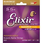 ELIXIR NANOWEB 16027 CUSTOM LIGHT ACOUSTIC PHOSPHOR BRONZE - 11-52