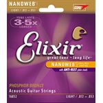 ELIXIR NANOWEB 16052 LIGHT ACOUSTIC PHOSPHOR BRONZE - 12-53