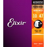 ELIXIR NANOWEB 16152 12-STRING LIGHT ACOUSTIC PHOSPHOR BRONZE - 10-47