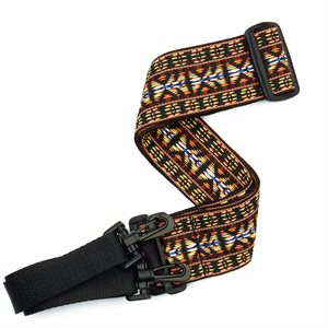 PLANET WAVES 20N01BJ NYLON WOVEN BANJO STRAP, YELLOW AND BROWN HOOTENANNY