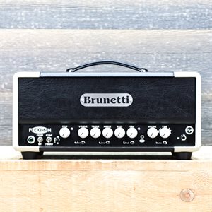 BRUNETTI PLEXIMAN 25TH ANNIVERSARY 50W TUBE GUITAR AMPLIFIER HEAD AVEC PÉDALIER
