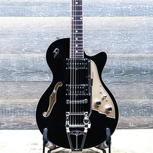 DUESENBERG STARPLAYER TV BLACK SEMI-HOLLOW BODY ELECTRIC GUITAR W/CASE #242943