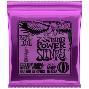 ERNIE BALL 2620 POWER SLINKY 7-STRING NICKEL WOUND - 11-58