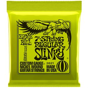 ERNIE BALL 2621 REGULAR SLINKY 7-STRING NICKEL WOUND - 10-56