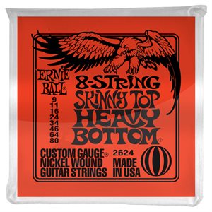 ERNIE BALL 2624 SKINNY TOP HEAVY BOTTOM SLINKY 8-STRING - 9-80
