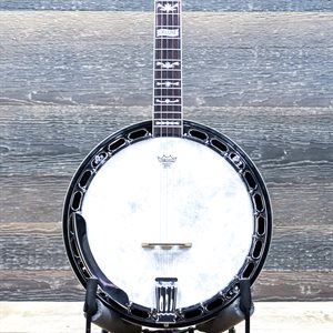 FENDER FB-58 BANJO LAMINATED FLAME MAPLE 5-STRING RESONATOR BANJO W/CASE