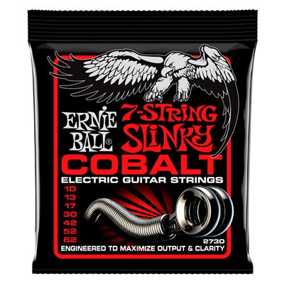 ERNIE BALL 2730 SKINNY TOP HEAVY BOTTOM SLINKY COBALT 7-STRING ELECTRIC GUITAR STRINGS 10-62