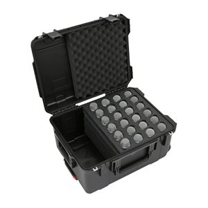 SKB 3I-2015-MC24 ISERIES CASE AVEC FOAM 24 MICS W/STORAGE & WHEELS