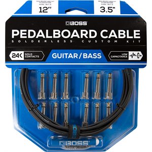 BOSS BCK-12 SOLDERLESS PEDALBOARD CABLE KIT 12FT - 12 CONNECTORS