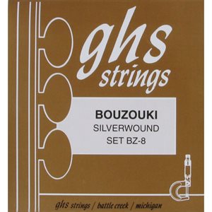 GHS BZ-8 SILVERWOUND BOUZOUKI STRINGS, FULL SET