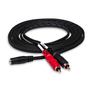 HOSA CFR-210 STEREO BREAKOUT 3.5 MM TRSF À DUAL RCA, 10 PIEDS