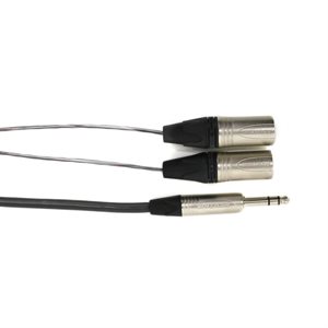 DIGIFLEX CIN-1S-2MX-6 INSERT CABLE 1/4 TRS TO 2X XLR M, 6 FOOT