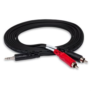 HOSA CMR-206 STEREO BREAKOUT 3.5 MM TRS À DUAL RCA, 6 PIEDS