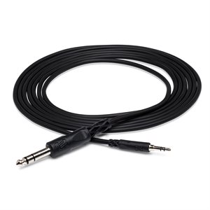HOSA CMS-105 STEREO INTERCONNECT 3.5 MM TRS TO 1/4 IN TRS, 5-FOOT