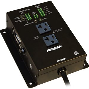 FURMAN CN-20MP CONTRACTOR SERIES 20A REMOTE DUPLEX, EVS, SMART SEQUENCING, 10-FT CORD