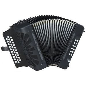 HOHNER COMPADRE G/C/F KEY BLACK AVEC ÉTUI SOUPLE