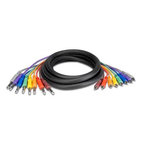 HOSA CPR-802 UNBALANCED SNAKE 1/4 IN TS À RCA, 2M