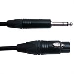 DIGIFLEX CXFS-3-BLACK XLRF TO 1/4 TRS, 3 PIEDS