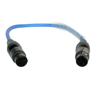 DIGIFLEX CXX-GENDER-FF GENDER CHANGER, XLRF TO XLRF, 1 FOOT, BLUE