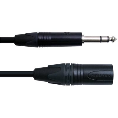 DIGIFLEX CXMS-15-BLACK XLRM TO 1/4 TRS, 15 FOOT