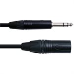 DIGIFLEX CXMS-6-BLACK XLRM TO 1/4 TRS, 6 FOOT
