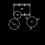 PEARL DECADE MAPLE 4PCS SHELL PACK WHITE SATIN PEARL 1814B 1208T 1414F 1455S