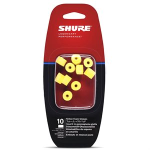 SHURE EAYLF1-10 FOAM SLEEVES 5 PAIRES (JAUNE)