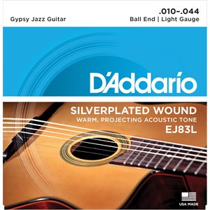 D'ADDARIO EJ83L GYPSY JAZZ, BALL END, LIGHT, 10-44