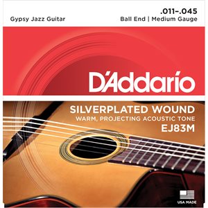 D'ADDARIO EJ83M GYPSY JAZZ, BALL END, MEDIUM, 11-45