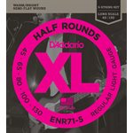 D'ADDARIO ENR71-5 HALF ROUNDS 5 STRING BASS, REGULAR LIGHT, 45-130, LONG SCALE