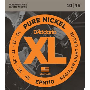 D'ADDARIO EPN110 PURE NICKEL, REGULAR LIGHT, 10-45