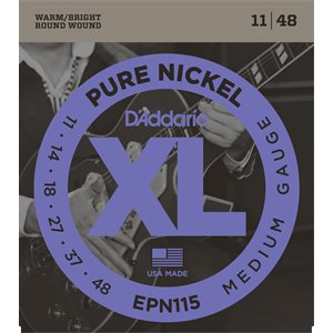 D'ADDARIO EPN115 PURE NICKEL, BLUES/JAZZ ROCK, 11-48