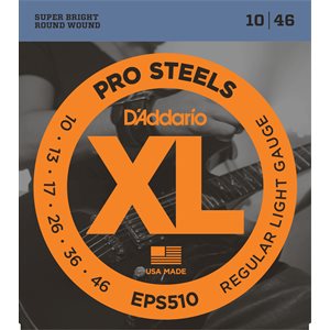 D'ADDARIO EPS510 PROSTEELS, REGULAR LIGHT, 10-46