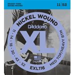 D'ADDARIO EXL116 NICKEL WOUND, MEDIUM TOP/HEAVY BOTTOM, 11-52