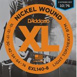 D'ADDARIO EXL140-8 NICKEL WOUND, 8 STRING, LIGHT TOP/HEAVY BOTTOM, 10-74