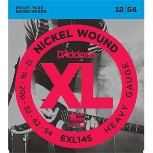 D'ADDARIO EXL145 NICKEL WOUND, HEAVY, PLAIN 3RD, 12-54