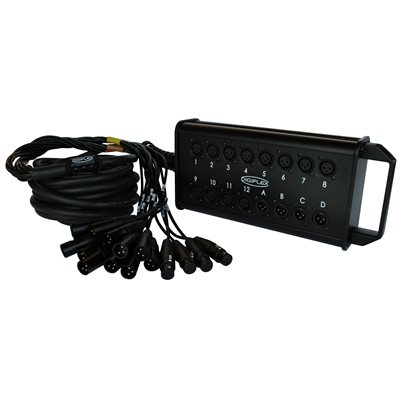 DIGIFLEX HE12-4X-100 XLR SNAKE, 12 SENDS/4 RETURNS, 100 PIEDS