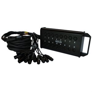 DIGIFLEX HE12-4X-75 XLR SNAKE, 12 SENDS/4 RETURNS, 75 PIEDS